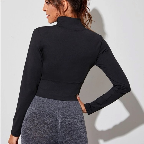 ZIP UP CROP SPORTS JACKET - Picture 2 of 5